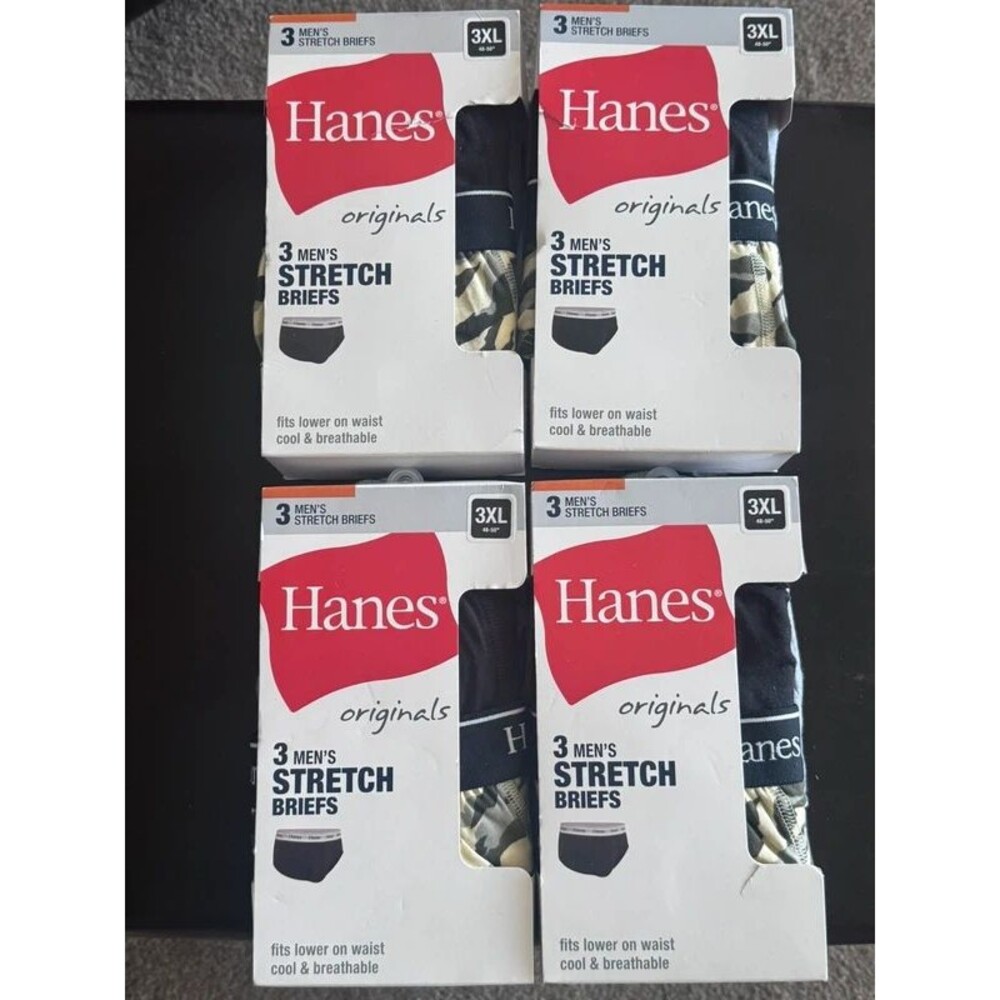 Hanes Men’s 3XL Briefs Hanes Stretch 4 x 3 Packs